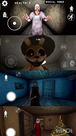 Fear Zone vs Horror Toy vs Halloween Granny vs Santa Granny horror battle #shorts