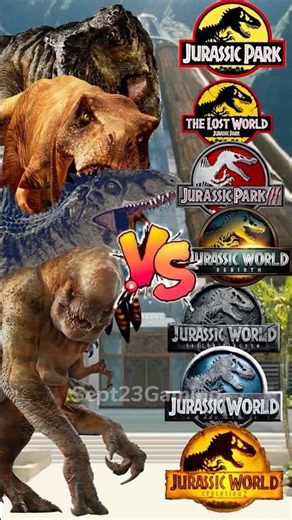 Distortus Rex x Giganotosaurus x Tyrannosaurus Rex Rexy x Ember vs Jurassic World All Dinosaurs