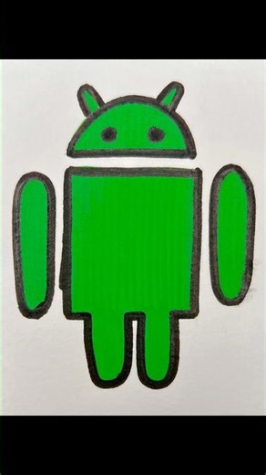 Android Logo Drawing 🤖✨ #drawing #asmr #relaxing #satisfying #android #logo