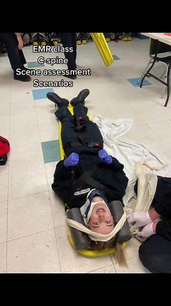 EMR class Monday morning #student #studentfirefighter #preservicefire #firefightertraining #emr #emrtraining #womanfirefighter #femalefirefight