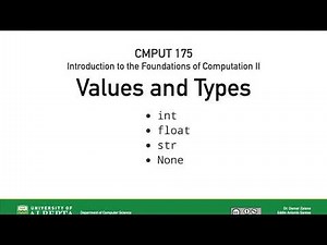 01 Values and types—CMPUT 175