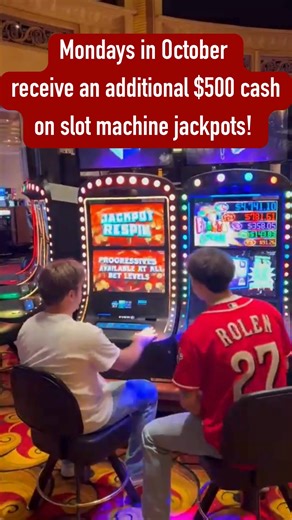 Receive an additional $500 cash on any taxable slot machine jackpots won on Mondays in October! 🎰💸 | Hollywood Casino Lawrenceburg