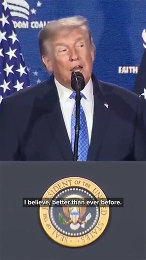 Trump proudly proclaims 'RELIGION IS BACK' ahead of America's 250th birthday