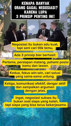 3 Prinsip Rahasia Biar Negosiasi Selalu Sukses! #negosiasi