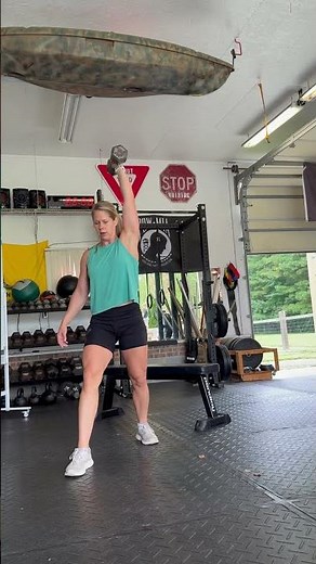 Split Stance Single Arm DB Hang Snatch