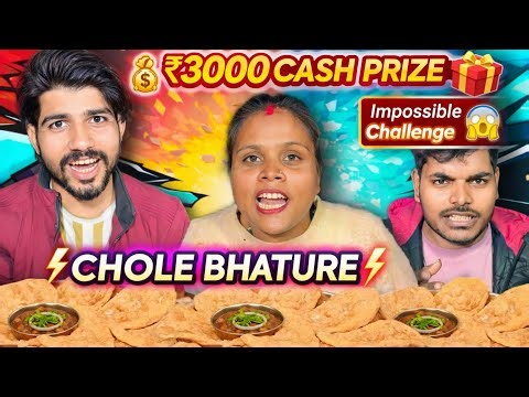 2 Minute Me 2 Plate Chole Bhature Khao 2500₹ + 500₹Cash Le Jao😱| Delhi Street Food Chole Bhature 🥵