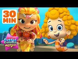 Deema's Daring Rescues for 30 Minutes Straight! | Bubble Guppies Mermaids