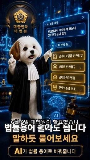 법률 용어 몰라도 됩니다 — 대법원 AI 추진 🐾