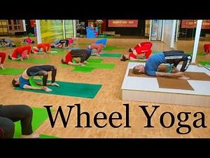 wheel yoga class/ Yoga with wheel/wheel yoga follow/wheel yoga for beginners/how to use yoga wheel.