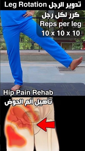 تمرين تدوير الفخذ لعلاج ألم وطقطقة الفخذ العنيد #labraltear