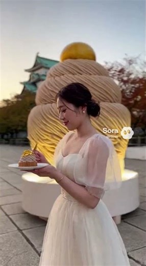 Sweet Runway at Nagoya Castle 🏯✨ XL Desserts, Pastel Night Vibes 🍰🌙