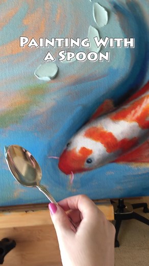 8.3K views · 448 reactions | Painting with a spoon! I am using a spoon and palette knives to apply acrylic paint in this super thick impasto technique that you see here. The technique is called Daubism. I hope you will come back and visit me again here in the studio | Dena Tollefson Art | Facebook