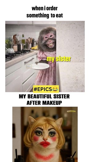 Siblings Be Like 😂 When Food Arrives & Sister Does Makeup 🤣#shortsfeed #vairal #sister #makeup #1m