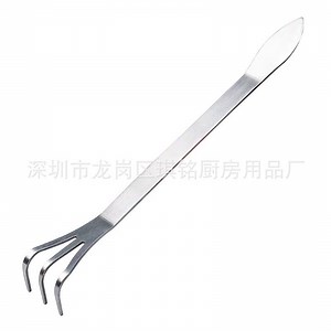 Stainless Steel Rake Cultivator for Gardening 3-Prong Bonsai Root Rake Tool rake for Loosening Soil soil loosening tool in Small Gardens
