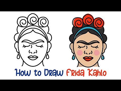 How to Draw Frida Kahlo Step by Step - Super Easy!