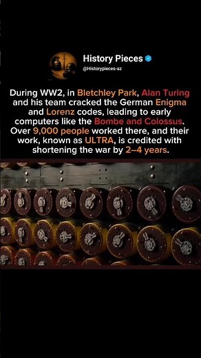 Alan Turing and his team cracked the German Enigma and Lorenz codes #ww2 #history #war