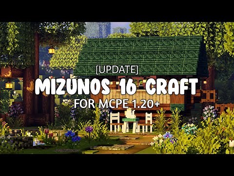 [UPDATE] Mizunos 16 Craft Texture Pack For MCPE 1.20+🌼