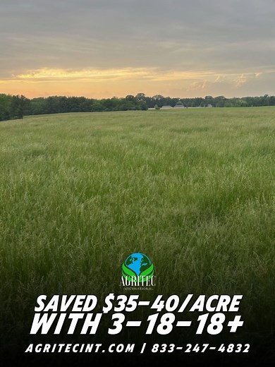 This farmer applied 6 gallons of 3-18-18 and saved up to $40/acre! Check out the results he saw, and if you want similar results, visit agritecint.com or call 833-247-4832! #farming #pasture #fertilizer #nature #farmlife | AgriTec International Inc.