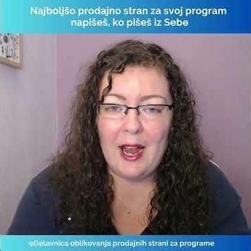 Najboljšo prodajno stran za svoj program napišeš, ko pišeš iz Sebe