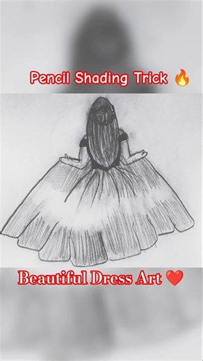 Drawing a Princess Gown step-by-step | Simple & Beautiful Girl Drawing Tutorial ✏️😍 #pencilsketch