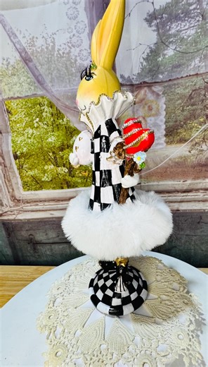 Easter Bunny Rabbit, Black and White, in Her Easter Dress - Etsy