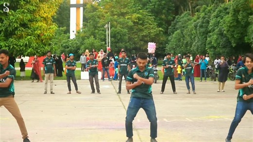 Put your hands up. Spartans came to party rock💥 Flash mob by #Spartans, Shaheed Shamsul Haque hall ⚡️ Video : Shazid Ahsan . . . #sshh | Aesthetic BAU