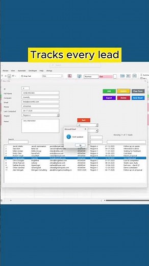 I Built a CRM in Excel (and It Actually Works) #excel #automation #crm