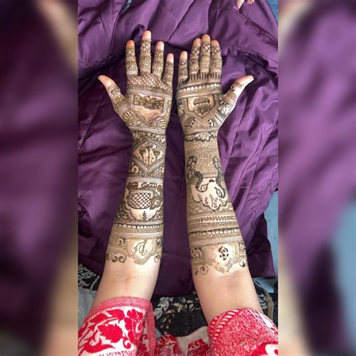MEHNDIX.STUDIO_21 on Instagram: "Where every line speaks tradition and every detail shows dedication 🤎 Full arm bridal mehndi crafted with intricate patterns, balanced symmetry & timeless elegance ✨ Because a bride’s mehndi deserves nothing less than perfection 🤍 — Mehndix Studio . . . . #MehndixStudio #BridalMehndi #FullHandMehndi #BridalHenna #IndianBride"