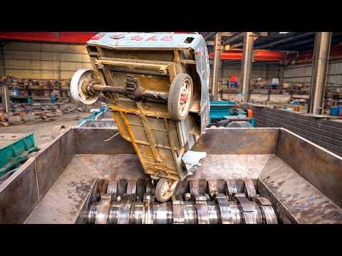 Extreme Industrial Shredder vs Motorcycles With Engines! | Motorcycle Shredding Compilations
