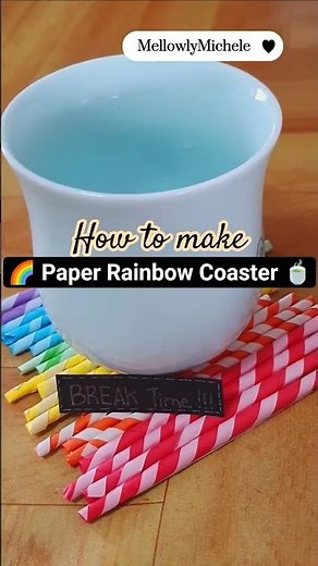 🍵 Easy DIY Paper 𝗥𝗮𝗶𝗻𝗯𝗼𝘄 𝗖𝗼𝗮𝘀𝘁𝗲𝗿