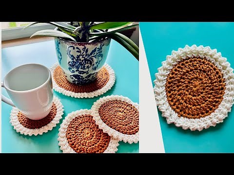 POSAVASOS Tejidos a Crochet/Ganchillo en solo 15 MINUTOS!! TUTORIAL COMPLETO PASO A PASO.