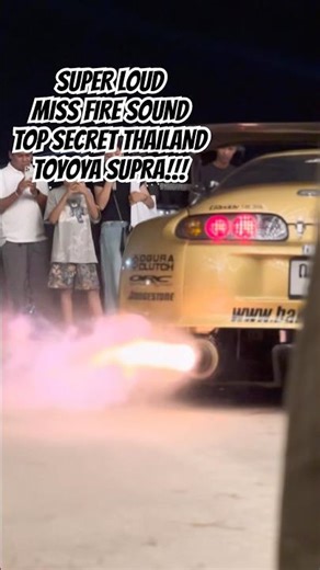 Super loud #missfire sound of #toyotasupra #topsecretthailand #loudexhaust #exhaustsound #supra #2jz