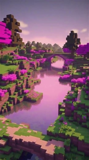 Minecraft Stone Bridge | Relaxing Lily Pond Ambience