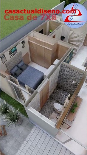 CASA 7x8 metros 2 Pisos de 3 Recamaras #arquitectura #casasecologicas #casa