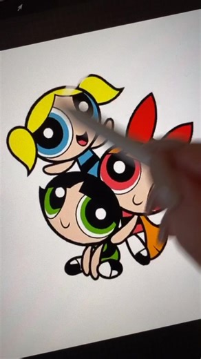 2020 Powerpuff Girls Drawing on iPad with Procreate