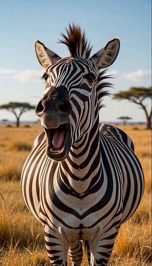 Loud Zebra Sound in Savanna 🌾🦓🔊