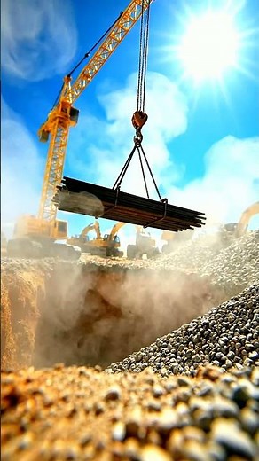 Heavy Construction in Action! 🏗️ Giant Cranes & Excavators Building Foundations