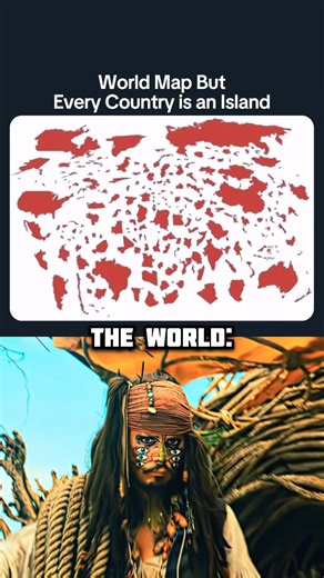 World Map But Every Country is an Island 😅
