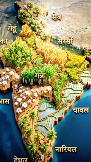 #india crops presentation through #map#informative #study #learning #geographythroughmaps 🙏