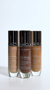 Our foundation line just got even better! New Skin Illusion Full Coverage offers a luminous matte finish, 24-hour wear & a breathable feel, now available in 36 skin-loving shades.❣️ __________ Notre gamme de fonds de teint vient de s'aggrandir. Le nouveau Skin Illusion Full Coverage offre un fini mat lumineux, une tenue de 24 heures et une sensation de légèreté, maintenant disponible en 36 teintes adaptées à votre peau.❣️ | Clarins
