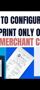 Learn how to configure your POS to print only customer receipts