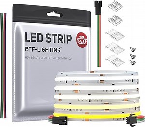 BTF-LIGHTING FCOB SPI CCT Flexible Hohe Dichte COB LED-Streifen WS2811 IC Dimmbar Chasing 3000-6000K Licht Band 5M 576LEDs/m DC24V IP30 Nicht Wasserdicht(ohne Netzteil & Controller)