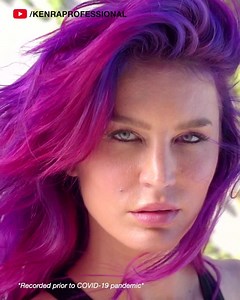 Learn how to create this trendy and bold, pink & purple creative hair color utilizing the color melt technique. https://youtu.be/TCdXIifIjkU #KenraColor Creatives formulas: Formula 1: Violet (10 parts) True Black (1 part) Formula 2: Magenta (1 part) Violet (1 part) Formula 3: Magenta (1 part) Red (1 part) | Kenra Professional