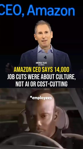 America Talks Global | Amazon CEO Andy Jassy clarified that the company’s recent 14,000 job cuts were not driven by artificial intelligence or financial pressures... | Instagram