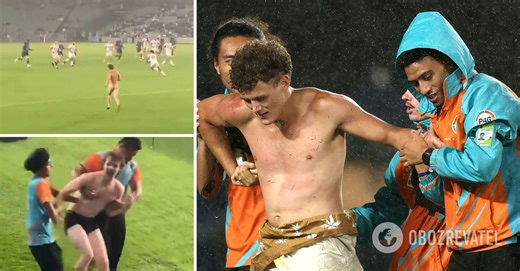 A completely naked runner breaks into a match in New Zealand and becomes a social media hero. Video