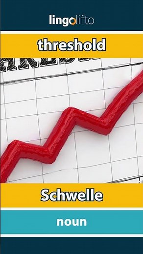 🇬🇧🇩🇪 threshold - Schwelle : learn English : Lernen wir Englisch : vocabulary builder