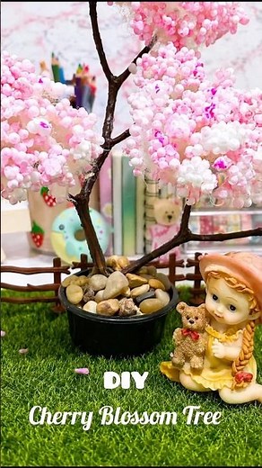 DIY Cherry Blossom Tree 🌸 | Easy Sakura Craft at Home #diy #thermocolcraft #diytree #craft