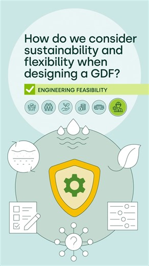 How do we consider sustainability & flexibility when designing a GDF (Geological Disposal Facility)?