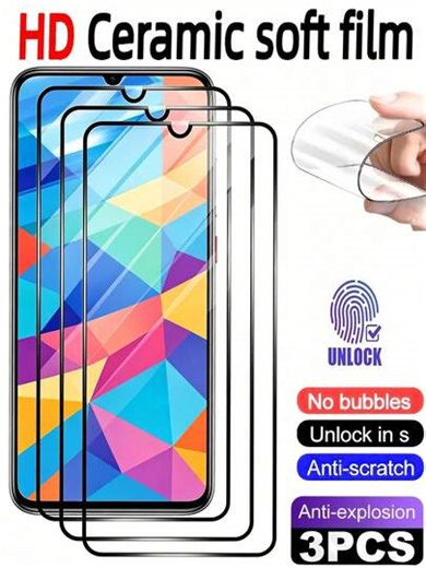 3pcs Ultra HD Ceramic Soft Film Full Coverage No Bubbles Mobile Screen Protector Film Compatible With Xiaomi 15T 14T Poco X7 X6 X5 M6 M5 Pro Note 13 12 14 4G 5G 14C 13C Explosion-Proof Scratch Resistant Support Fingerprint Recognition Soft Film Non Glass [International Version, Non Local Version] | SHEIN