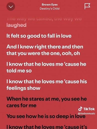 Brown Eyes by Destiny's Child - Full Lyrics